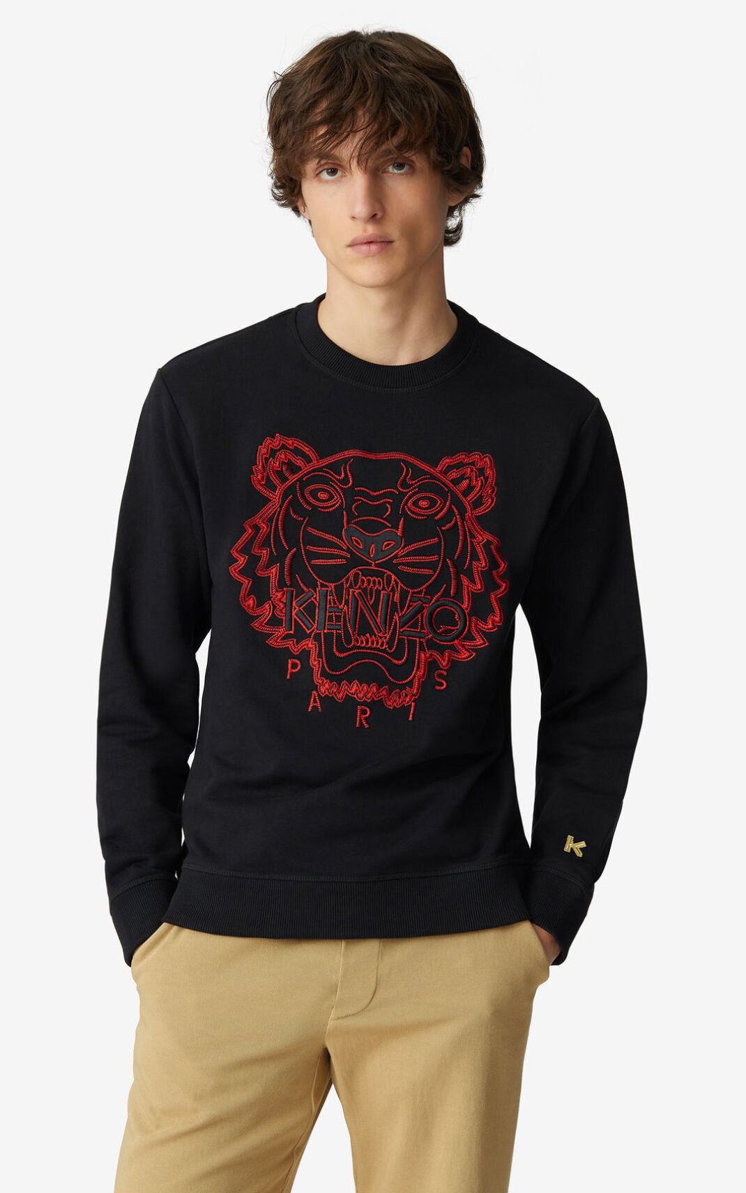 Sudadera Kenzo Tiger Hombre Negras UXZ130257